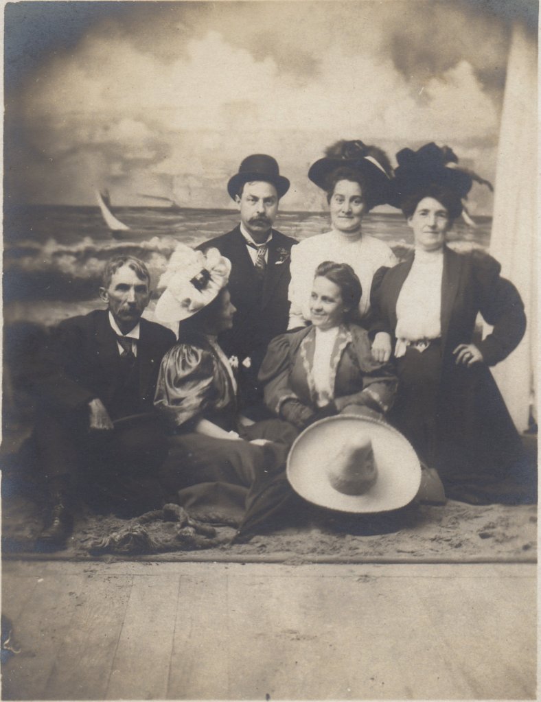 Image shows four Fleming women who lived in the United States on holiday in California, c 1910.