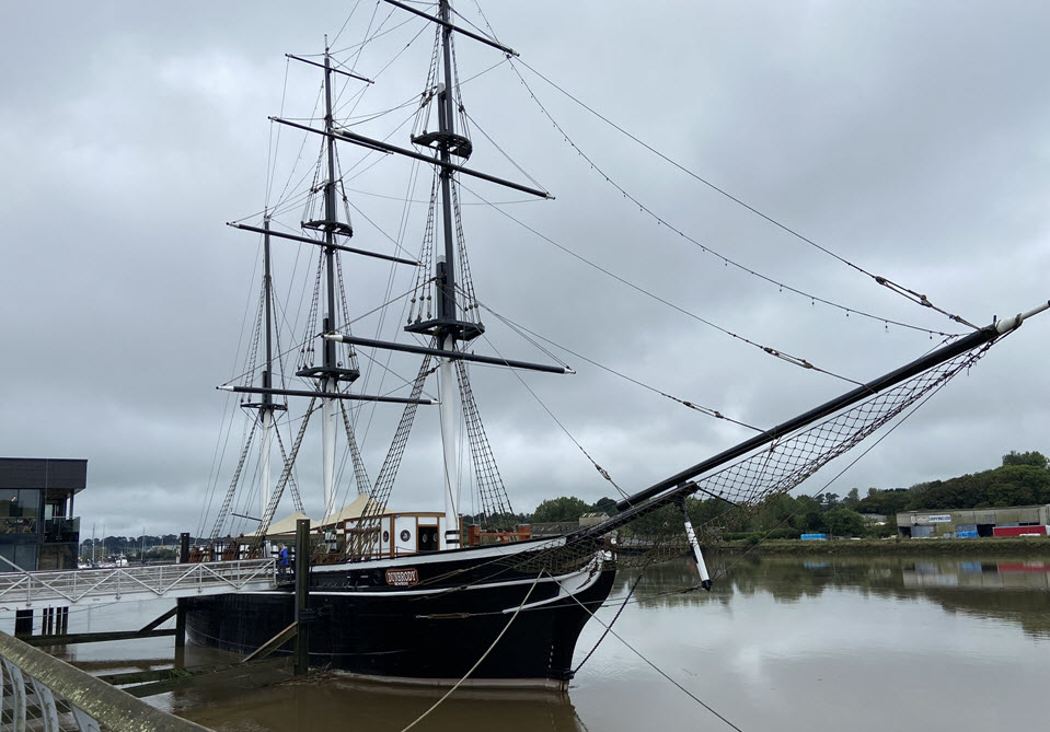Dunbrody Irish emigrant ship at New Ross, Co. Wexford, Ireland - authentic reproduction of the ships in use in 1840s and 1850s.